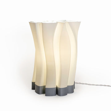 Flame Modern Bohemian Plant-Based PLA 3D Printed Dimmable LED Table Lamp - JONATHAN Y